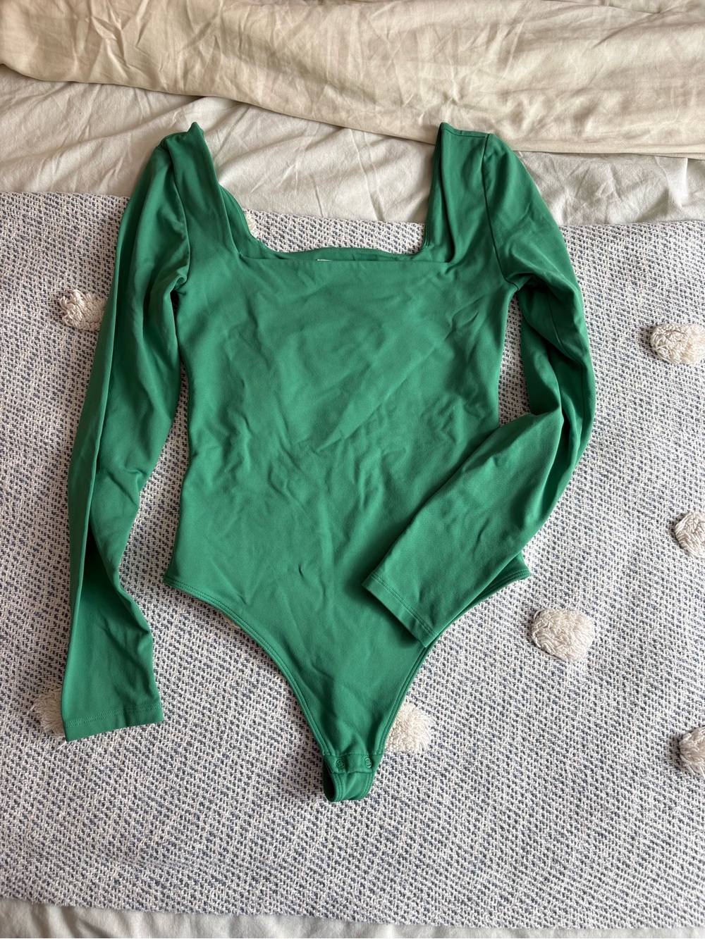 Babaton green thong body suit
